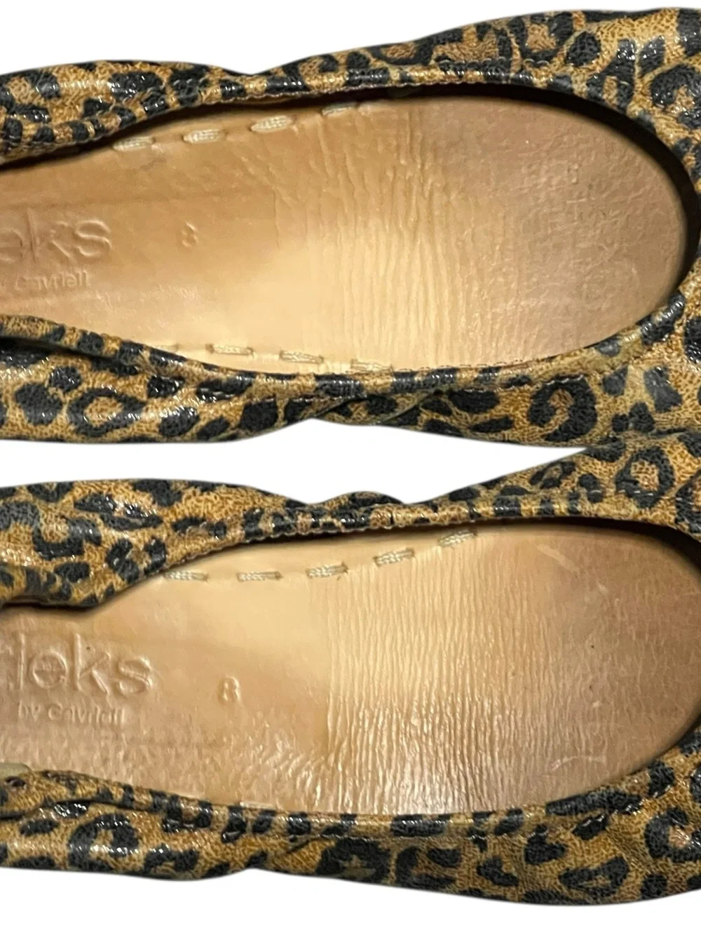 Tieks Leopard Print Ballet Flats - Women's Brown Leopard Foldable Flats Sz 8